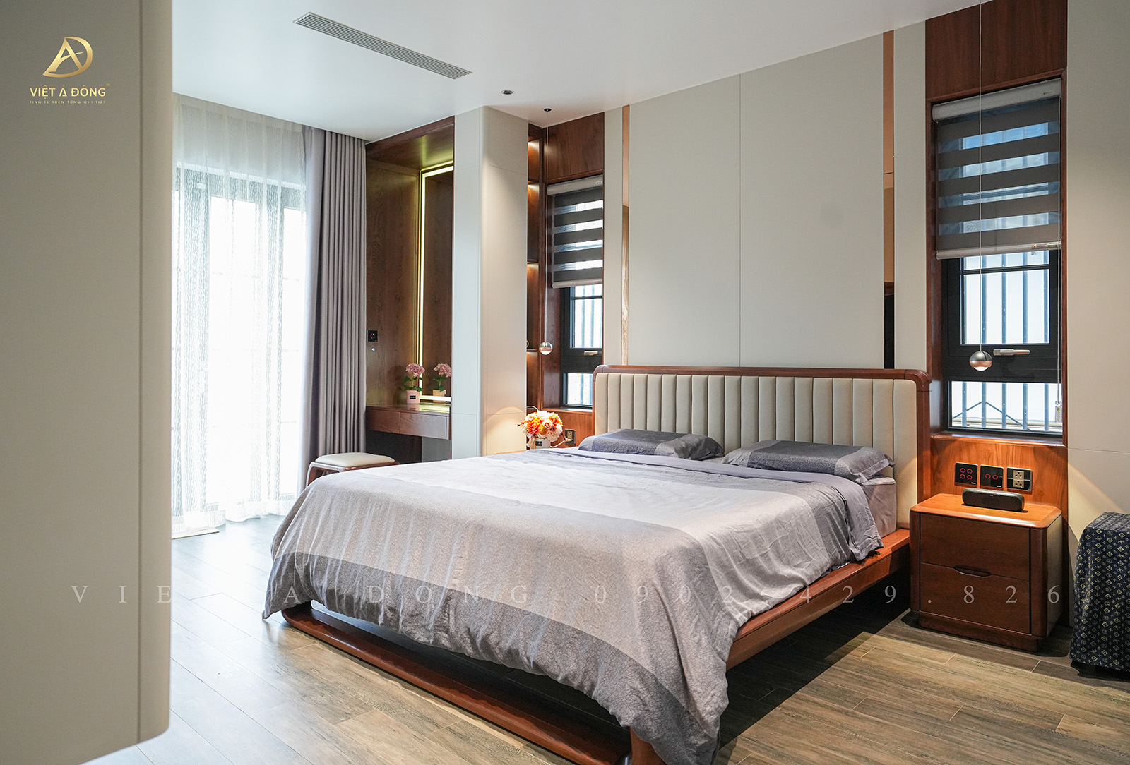 Mẫu giường bọc da cao cấp